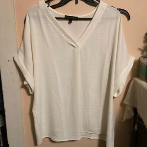Women’s off-white, sheer blouse, size large